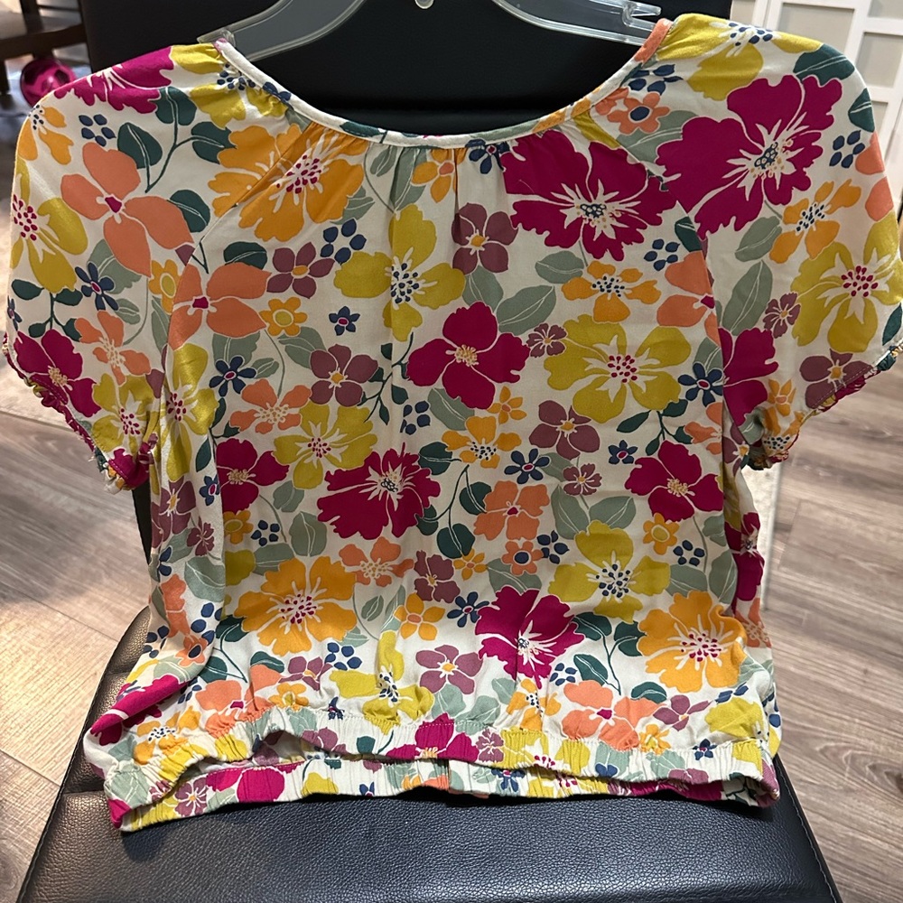 Carter's Floral Blouse - Pink, Yellow, Orange